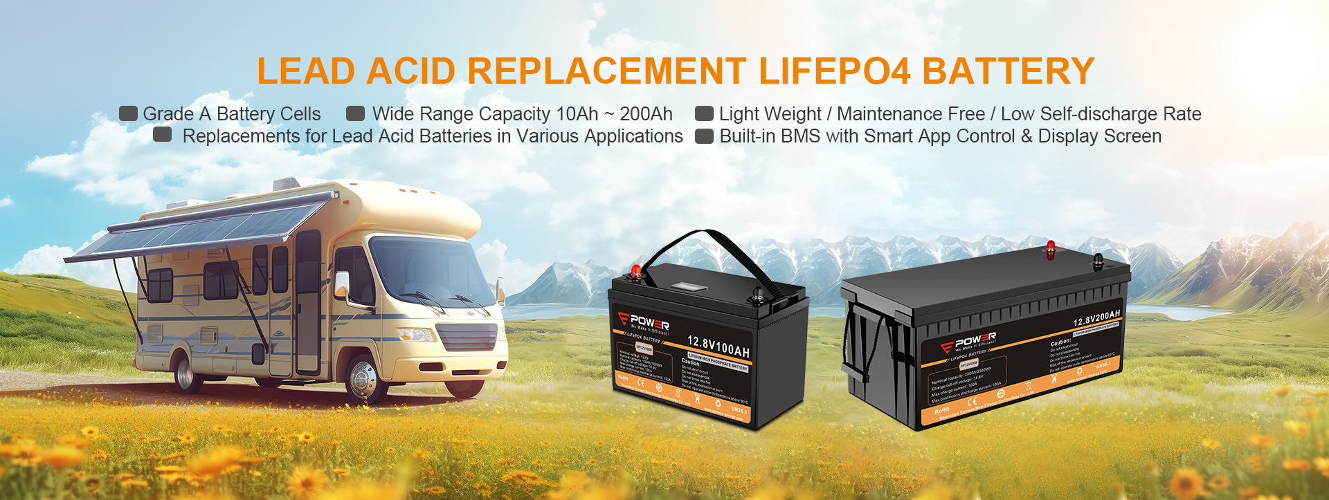 Lead Acid Replacement LiFePO4 Batteries